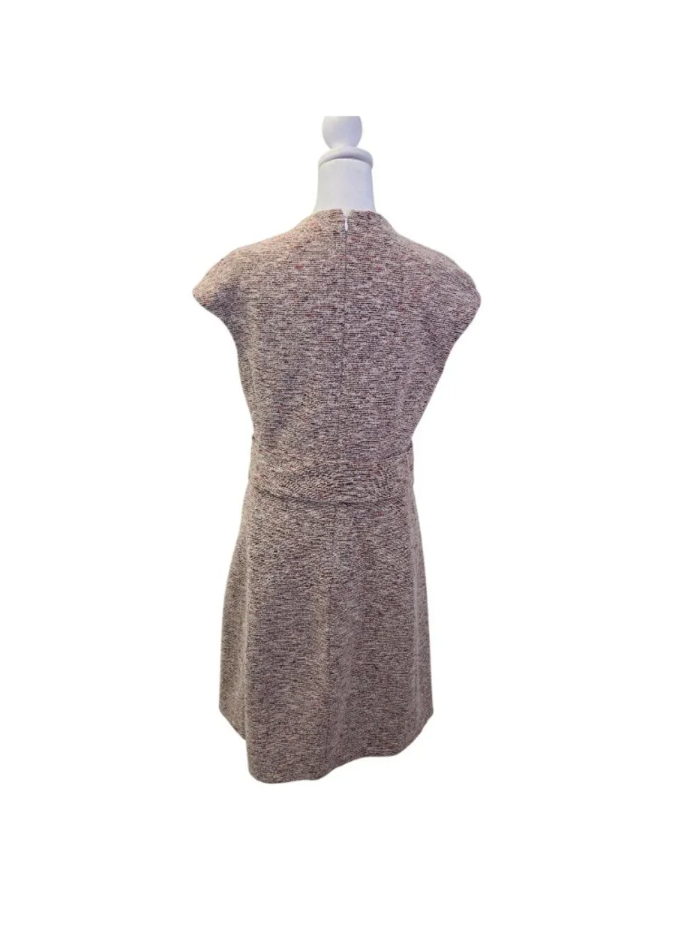 Theory Fancy Tweed Mod Belted Mini Shift Dress Size 8